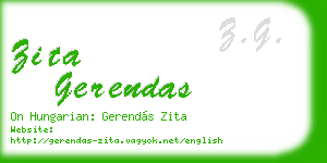 zita gerendas business card